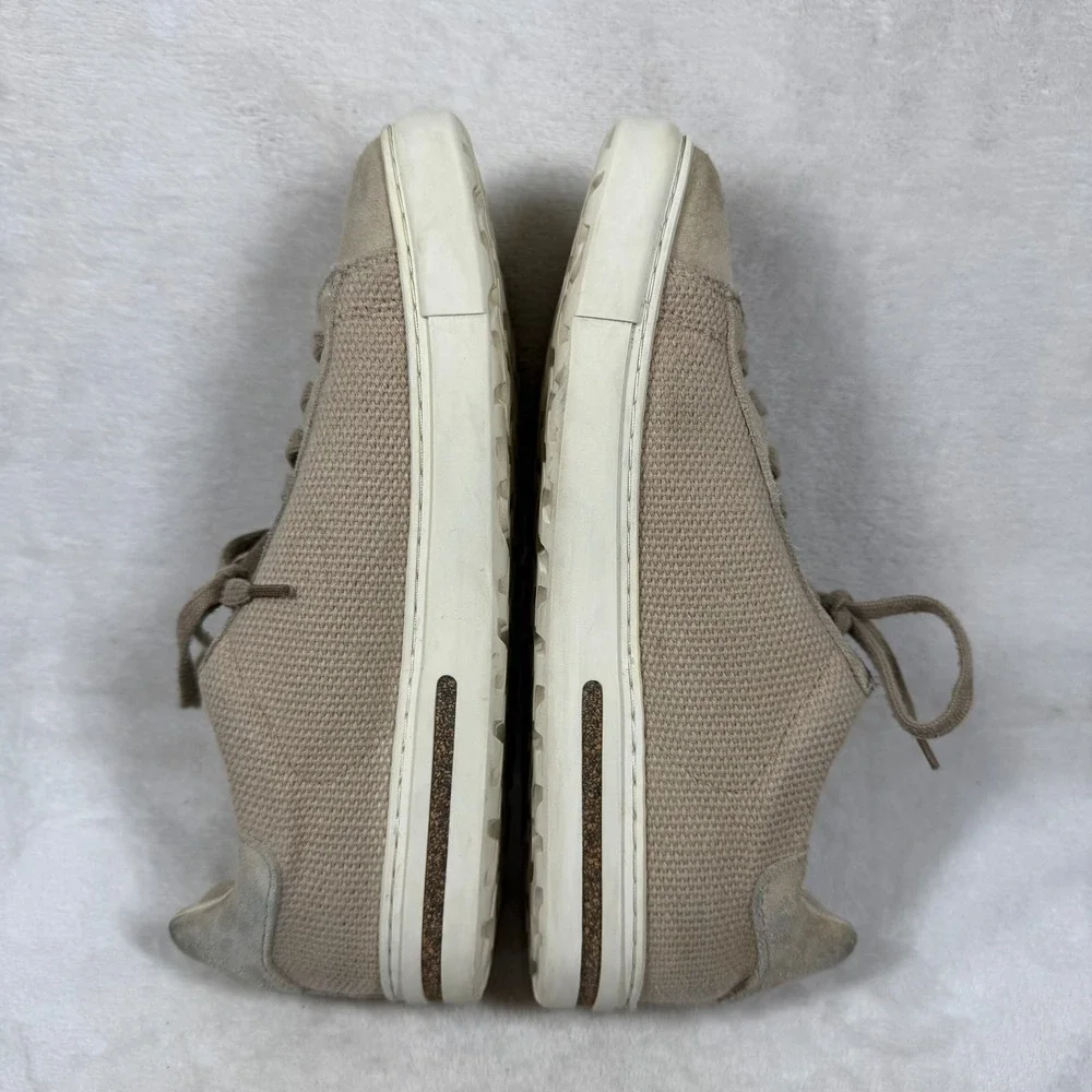 Birkenstock Bend Low Canvas Suede Sneakers Sandcastle Beige Tan 40 L9 M7 1031